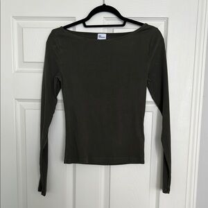 Aritzia TNA Homestretch Olive Green Long Sleeve